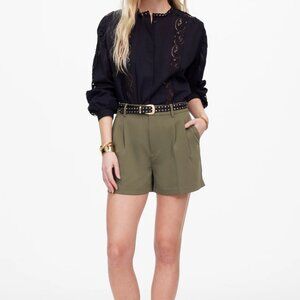MADEWELL Easy Pleated Trouser Shorts - Faded Ivy - NWT - Size 6/8